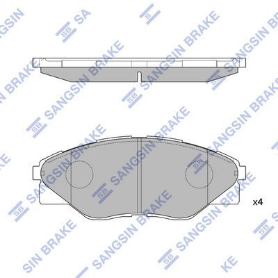 SANGSIN SP1544 ÖN FREN BALATA TOYOTA HILUX VIGO 2.5L 2KDFTV KUN15 4x2 09-10