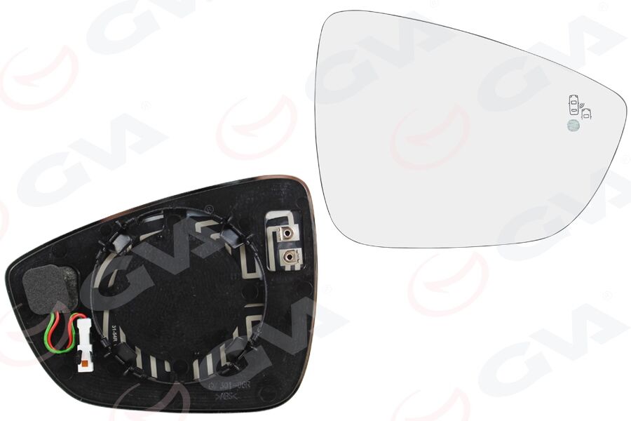 GVA 1135124 DIŞ DİKİZ AYNA CAMI SAĞ FOCUS IV 18> KÖR NOKTALI