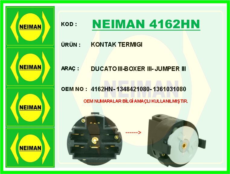 NEIMAN 4162HN KONTAK TERMIGI DUCATO III-BOXER III- JUMPER III
