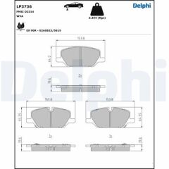 DELPHI LP3736 ÖN FREN BALATASI OPEL INSIGNIA B 18> 17 İNÇ JANT