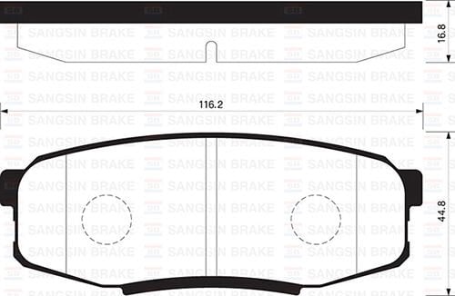 SANGSIN SP1382 ARKA FREN BALATA TOYOTA LANDCRUISER 4.5L 1VD-FTV VDJ200 dizel D4-D 08-> 4.6L 2UZ-FE UZJ200 V8 08->