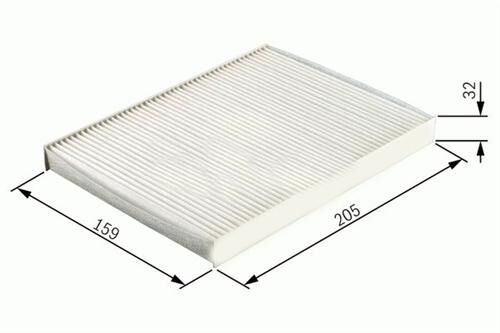 POLEN FİLTRESİ P207 1.4-1.4HDI-1.6HDI-1.4 16V-1.6 16V 06> C3 II 1.4-1.4HDI-1.6HDI 09> KARBONLU