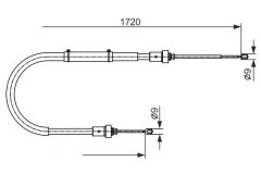 BOSCH 1987482411 EL FREN TELİ ARKA SAĞ-SOL DACIA DUSTER 10> 1720 MM