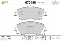 VALEO 670456 ÖN BALATA COMBO C-CORSA C 1.3-1.7 CDTI 01 > MERIVA 03 > TIGRA 04 >