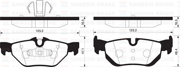 SANGSIN SP2158 FREN BALATASI ARKA BMW E81 E82 E87 E88 E90 E91 E92 E93 F30 F35 E84