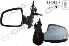 DIŞ DİKİZ AYNASI SOL SYMBOL-SANDERO 13> 1 MEKANİK SİNYALLİ ASTARLI KONVEKS 2 FİŞ VM-6129PL