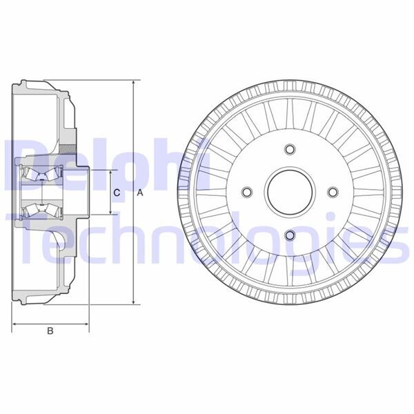 DELPHI BFR768 ARKA FREN KAMPANASI DACIA LOGAN 06> LOGAN II 13> RENAULT SYMBOL III 14>