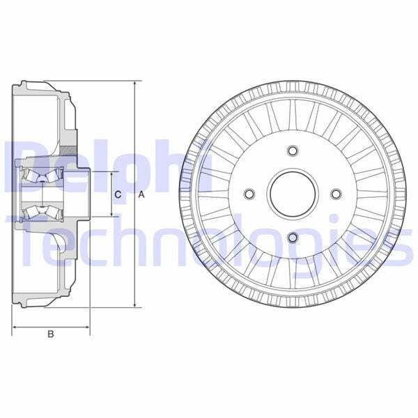 DELPHI BFR768 ARKA FREN KAMPANASI DACIA LOGAN 06> LOGAN II 13> RENAULT SYMBOL III 14>