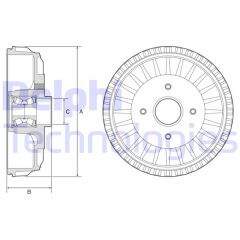 DELPHI BFR768 ARKA FREN KAMPANASI DACIA LOGAN 06> LOGAN II 13> RENAULT SYMBOL III 14>