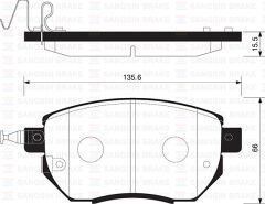 SANGSIN SP2107 ÖN FREN BALATA NISSAN MURANO 3.5L VQ35 Z50 03-08 / INFINITI FX35 FX45 02->