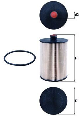 MAHLE KX217D YAKIT FİLTRESİ LT28-LT35-LT46 2.8TDI 01-06 VOLVO S60 2.4D D5 01-10 S80 2.4D D5 01-06 V70 II 2.4D D5 01-08 XC70 2.4D5 02-07 XC9O D3 D5 02-14 VW 2D0127177-2D0127159