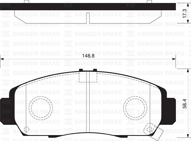 SANGSIN SP2114 ÖN FREN BALATA HONDA CIVIC 1.6L R16A2 VTEC sedan FB7 12-15 - telli tip balata