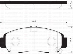 SANGSIN SP2114 ÖN FREN BALATA HONDA CIVIC 1.6L R16A2 VTEC sedan FB7 12-15 - telli tip balata