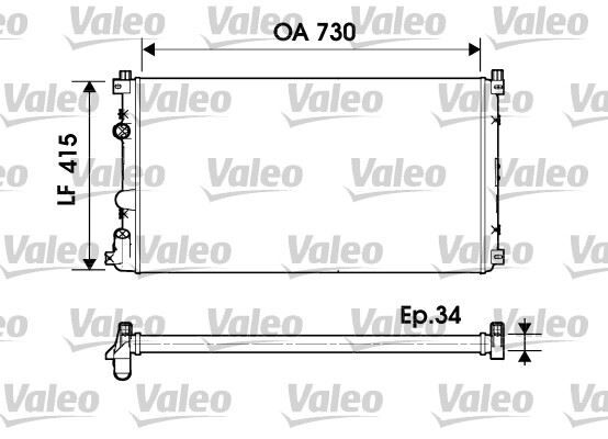 VALEO 732918 RADYATÖR MASTER II-MOVANO 01> 2.5DCI G9U AC KLİMASIZ MEK 730x414.5x34