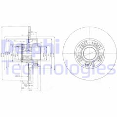 DELPHI BG9031RS ARKA FREN AYNASI RENAULT TRAFIC II 01>06 OPEL VİVARO 01>06 280x12x5DELİK