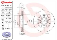 BREMBO 09916711 ÖN FREN AYNASI GOLF V-VI-JETTA III-IV-CADDY III-A3 03>LEON 05>TOLEDO-OCTAVIA 04> 280x22x9DLxHAVALI 986479098-DF4294