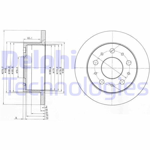 ARKA FREN AYNASI BOXER 94>DUCATO 94>JUMPER 94> 280x16x5DL