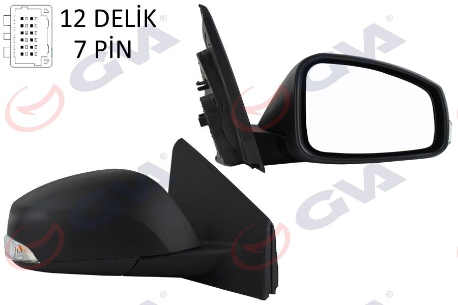 GVA 1011321 DIŞ DİKİZ AYNASI SAĞ MEGANE-FLUENCE 08> ELEKTRİKLİ ISITMALI SİNYALLİ KONVEKS 7 FİŞ VM-6138EHR