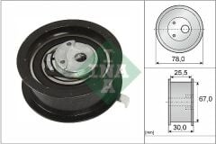 INA 531025130 EKSANTRİK GERGİ RULMANI PASSAT-A4-A6-T4 1.9 TDI 1Z-AFN-AVG-ABL