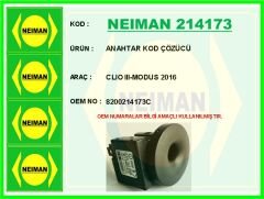 NEIMAN 214173 ANAHTAR KOD ÇÖZÜCÜ CLIO III-MODUS 2016