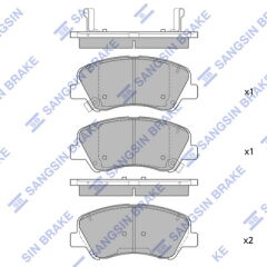SANGSIN SP1399A ÖN FREN BALATA HYUNDAI i20 1.1L 1.2L 1.4L 15-> / BAYON 1.0L 1.4L 21-> / KIA RIO 1.2L 1.4L 17-> ÜST TEN DELİKLİ TİP
