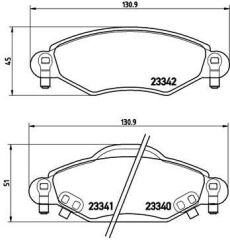 VALEO 671736 ÖN FREN BALATA TOYOTA YARIS 1.0L 1SZ-FE SCP10 fransız üretim 03-05 / 1.3L 2SZ-FE SCP12 fransız üret im 03-05