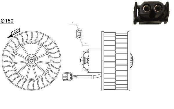 MAHLE AB44000S KALORIFER MOTORU BMW E36 12V KLIMASIZ