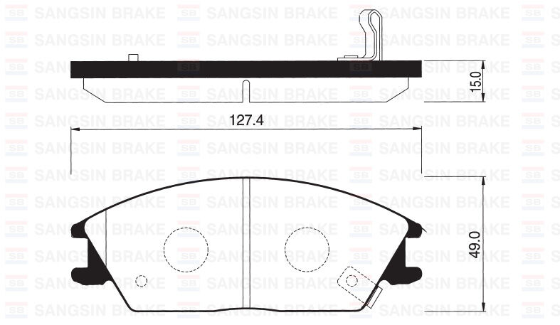SANGSIN SP1047 ÖN FREN BALATA HYUNDAI ACCENT 1.3L 1.5L 1.6L benzinli 1.5L CRDi dizel 95-05 / GETZ 1.1L 1.3L 1.4L be nzinli 1.5L CRDi dizel 02-09 / EXCEL 90-95 / SCOUPE 92-96