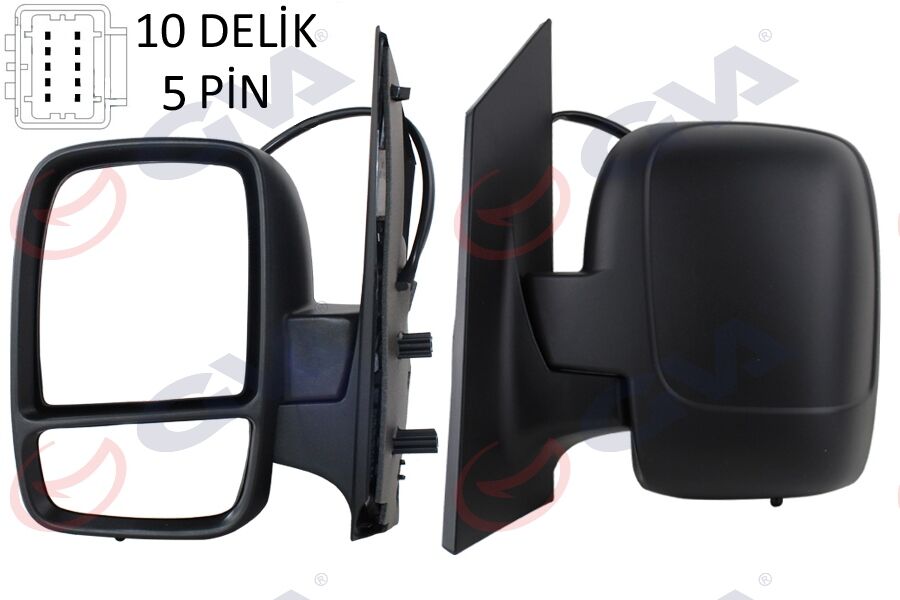 GVA 1027350 DIŞ DİKİZ AYNASI SOL SCUDO-EXPERT 07> ELEKTRİKLİ ISITMALI KONVEKS 5 FİŞ VM-6116EHL