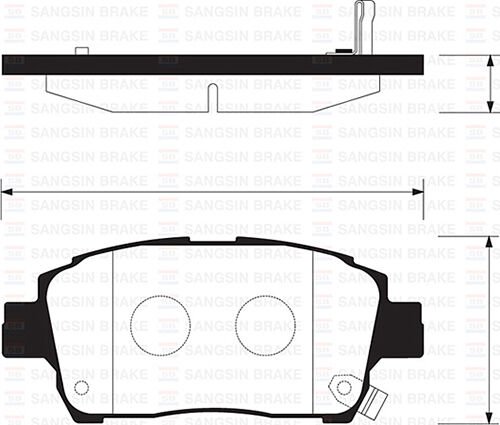 SANGSIN SP1244 ÖN FREN BALATA TOYOTA YARIS 1.3L 2NZ-FE NCP10 japon üretim 99-02 / 1.0L 1SZFE SCP10 Arkalar disk ti pi ise 03-05 abs li araçlar için