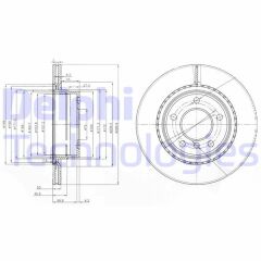 DELPHI BG3901C FREN DISKI ARKA BMW F20 F21 F22 F23 E90 E91 E92 E93 F30 F31 F32 E81 E87