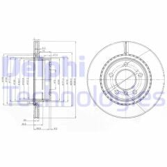 DELPHI BG3901C FREN DISKI ARKA BMW F20 F21 F22 F23 E90 E91 E92 E93 F30 F31 F32 E81 E87