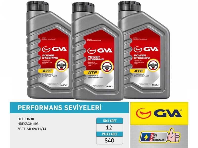 GVA 9921710 HİDROLİK DİREKSİYON YAĞI ATF 900 ml. PLATINUM KIRMIZI