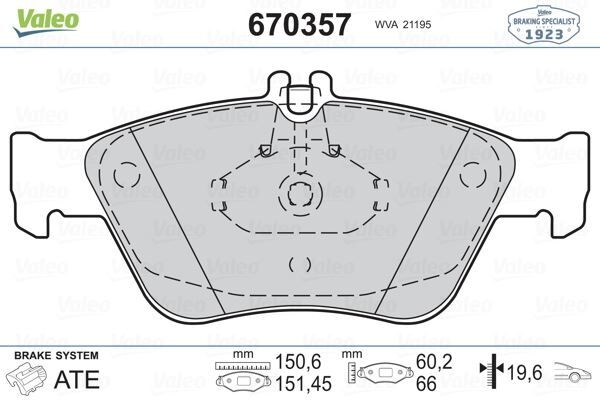 VALEO 670357 FREN BALATASI ON MERCEDES W202 S202 C208 W210 S210 C140 R170