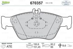 VALEO 670357 FREN BALATASI ON MERCEDES W202 S202 C208 W210 S210 C140 R170
