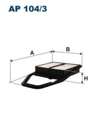FILTRON AP104.3 HAVA FİLTRESİ CIVIC VII 1.4-1.6-1.7 ie VTEC- 2.0 Type-R 01-05