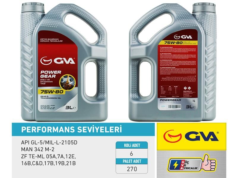 GVA 9920742 ŞANZIMAN YAĞI 75W80 3LT API GL-5