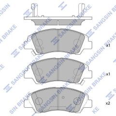 SANGSIN SP1719 ÖN FREN BALATA HYUNDAI İ10 1.0L 1.2L G3LA G4LA 13-> - Aşınma ikaz soketli