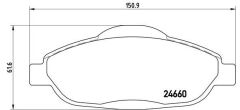 BREMBO P61101 ÖN BALATA P308 1.4 1.6 HDİ 2.0 HDİ 07> P308 SW 07> P308 CC 1.6 HDİ 09> P3008 13> 1.6 HDI-VTI