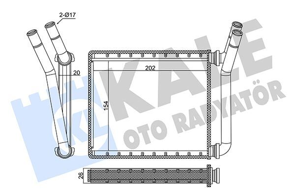 KALE 370570 KALORİFER RADYATÖRÜ TOYOTA HILUX VIGO 2.5L 2KDFTV KUN15. KUN25. KUN35 3.0L KUN26 05-15 - ALEMİNYUM