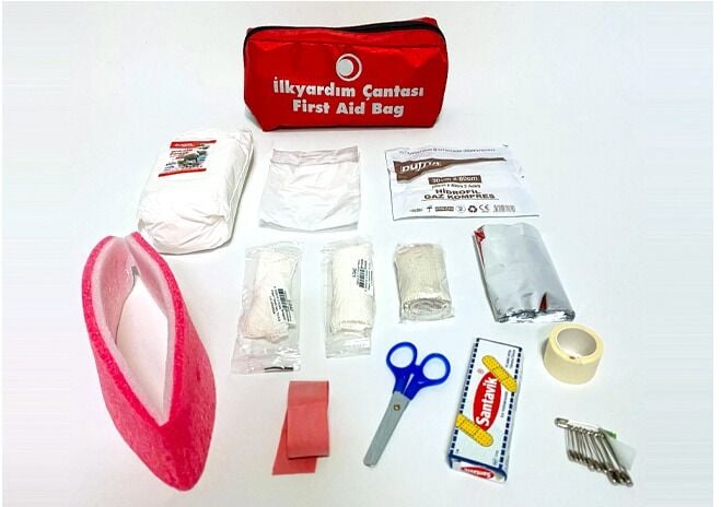 AUTO TSIY067 BEZ İLKYARDIM SETİ EKO ECZA ÇANTASI - BOYUNLUKLU HIRDAVAT