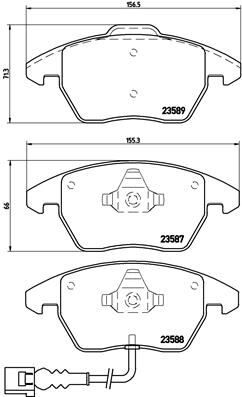 BREMBO P85075 ÖN BALATA FİŞLİ CADDY III 04 > GOLF IV V VI 97 > JETTA PASSAT 05 > POLO 09 > OCTAVIA 04 >