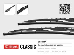 SILBAK SS19TP SİLECEK SÜPÜRGESİ 550MM BERLINGO-PARTNER <-08 BOXER-JUMPER-DUCATO <-06 P206-P306-XSARA-P406 SPRINTER -VW LT ST -TRANSIT T12-T15 91>00 MONDEO III 00>07 FIESTA IV 01>08 FUSION 01>12 FOCUS 98>04