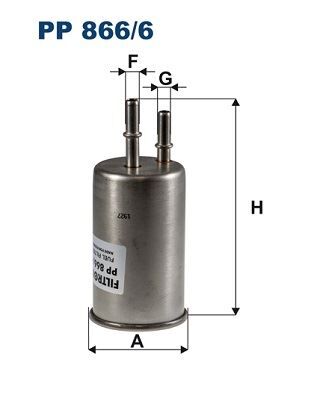 FILTRON PP866.6 YAKIT FİLTRESİ VOLVO S60 1.5-2.0 2014 > S80 V40 V60 V70 XC60 XC70