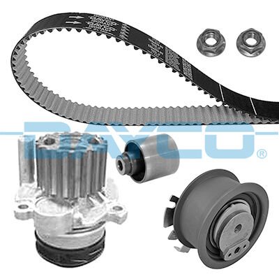 DAYCO KTBWP2961 DEVİRDAİMLİ TRİGER SETİ 120x300 T5-CADDY-PASSAT-JETTA-GOLF-POLO-A3-LEON 1.4-1.9TDI BJB-AXB-AMF-BLS