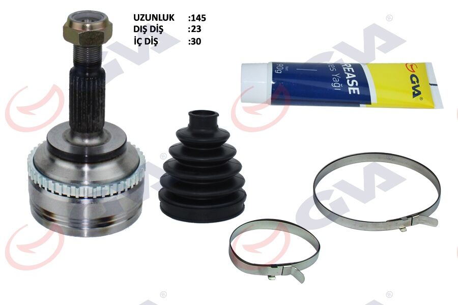 GVA 4414140K AKS KAFASI DIŞ ÖN CLIO II 98-05 KANGOO 98-08 1.5DCI ABS Lİ 44DİŞ KALIN FREZE 23x30x57.5 145mm