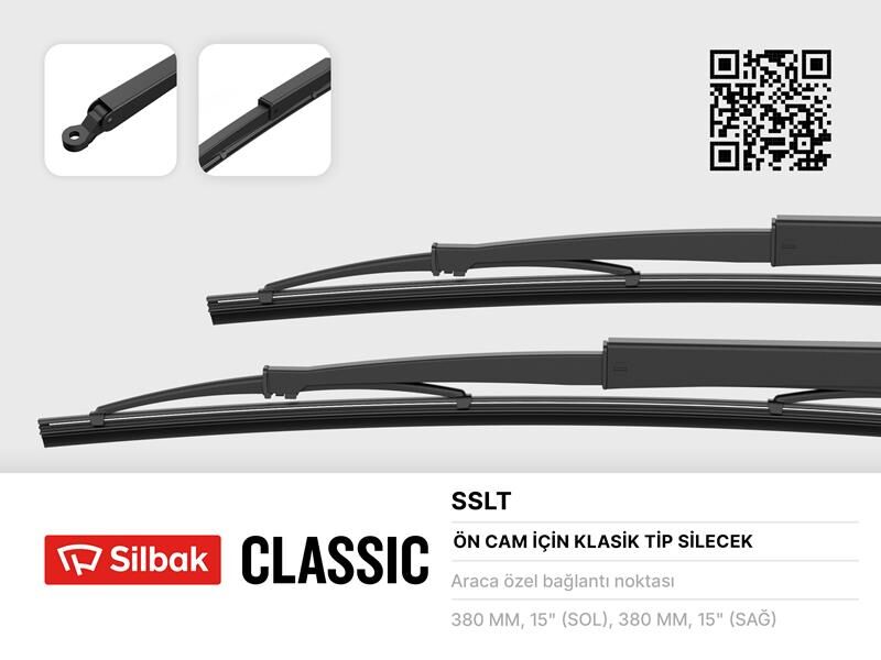 SILBAK SSLT SİLECEK SÜPÜRGESİ KOLLU 385MM SLX ÖN