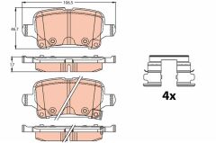TRW GDB2180 ARKA FREN BALATASI OPEL ASTRA K 1.0-1.4-1.4T-1.6T-1.6 CDTI 16>22 106.5x46.3x16.6