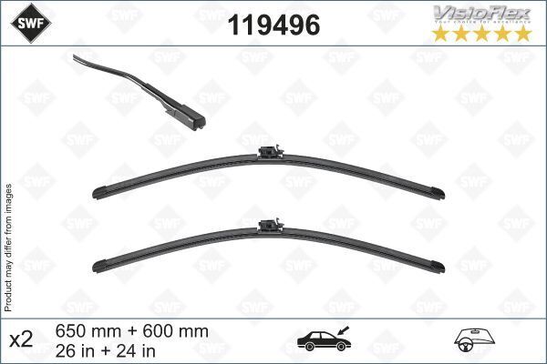 VALEO 119496 SILECEK SUPURGESI TAKIMI 650mm / 600mm MERCEDES SPRINTER B907 B910 18> SWF