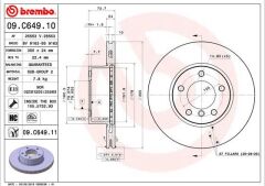 BREMBO 09C64911 FREN DISKI ON BMW E81 E82 E87 E88 E90 E91 E92 E93 E89